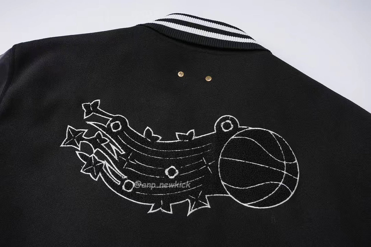 Louis Vuitton X Nba Leather Basketball Jacket Black (6) - newkick.vip